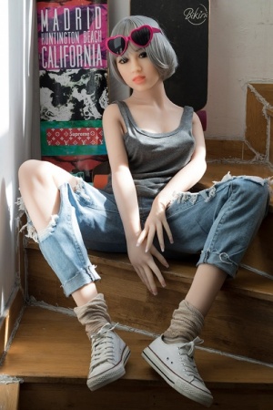 158cm 銀髪 ラブドール 人形 優子